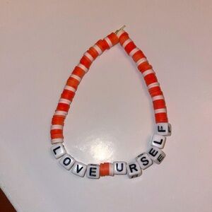 Words of affirmation Clay bead bracelet (LOVE URSELF)